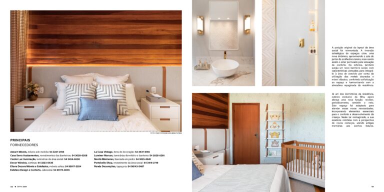 Projeto de arquitetura de interiores de casa rústica com toques modernos e sofisticado